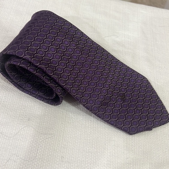 63 CORTINA Purple Silk Tie • Made in Italy - Picture 2 of 6